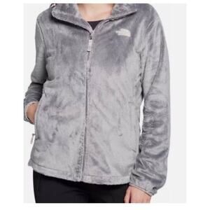 The North Face Sweatshirt Women's Small Gray Osito Fleece Collared Full Zip